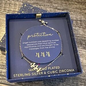 14K Gold Plated Sterling Silver Bracelet with Cubic Zirconia